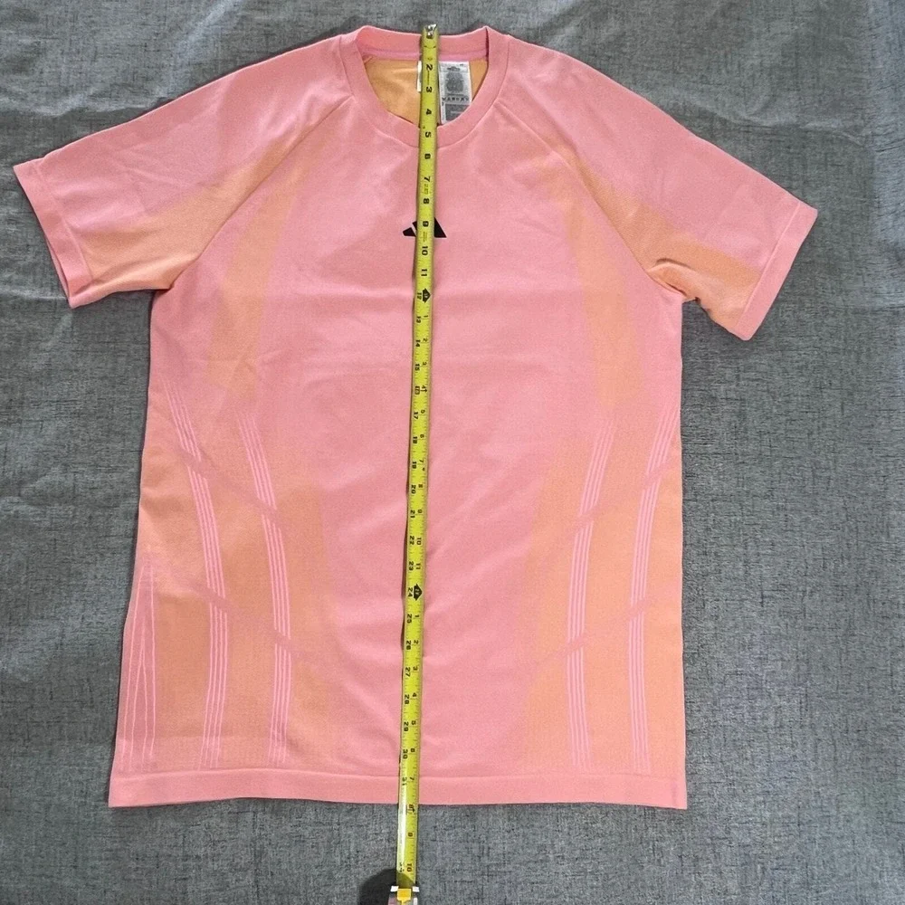Adidas Shirt Men XL Pink Aeroready Knit Athletic